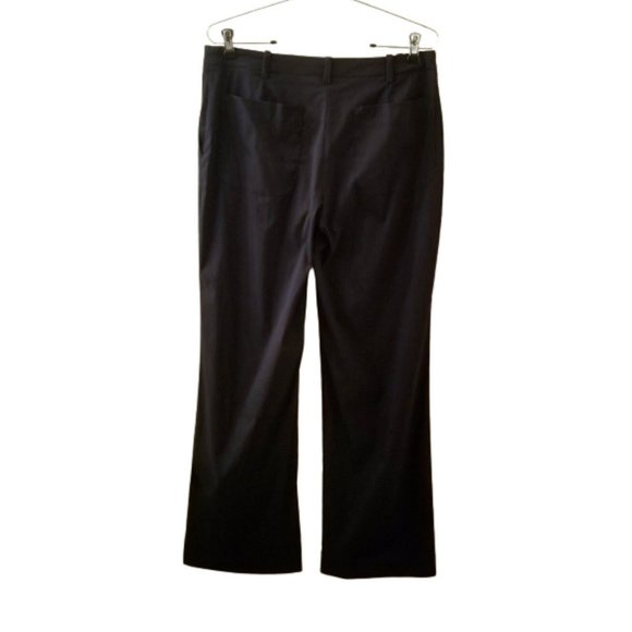 THEORY Black Studio Pants Sz 6 Wide Leg Pockets Trousers Casual - Picture 5 of 8